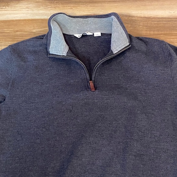 Lands' End Other - Lands End Mens Quarter Zip Pullover Sweater Charcoal Gray Heather Large L 42-44